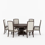 Scottsdale Round Pedestal Solid Wood Dining Table with Sculptural Pedestal