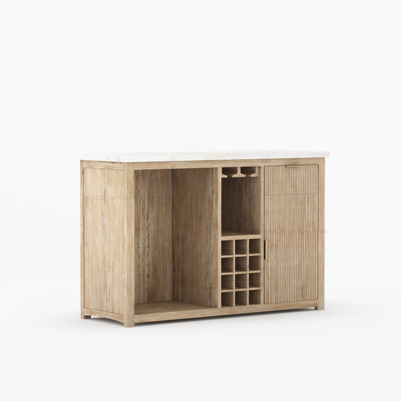 Sonoma Modern Black Bar Cabinet with Mini Fridge Space - detail view 23