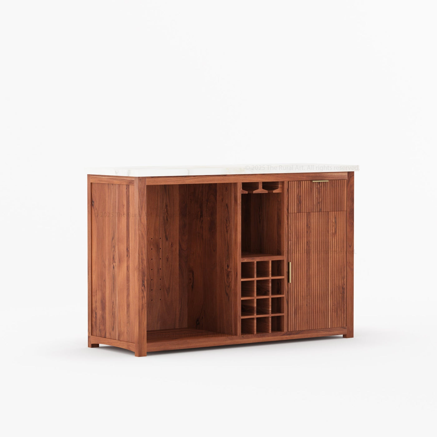 Sonoma Modern Black Bar Cabinet with Mini Fridge Space - detail view 25