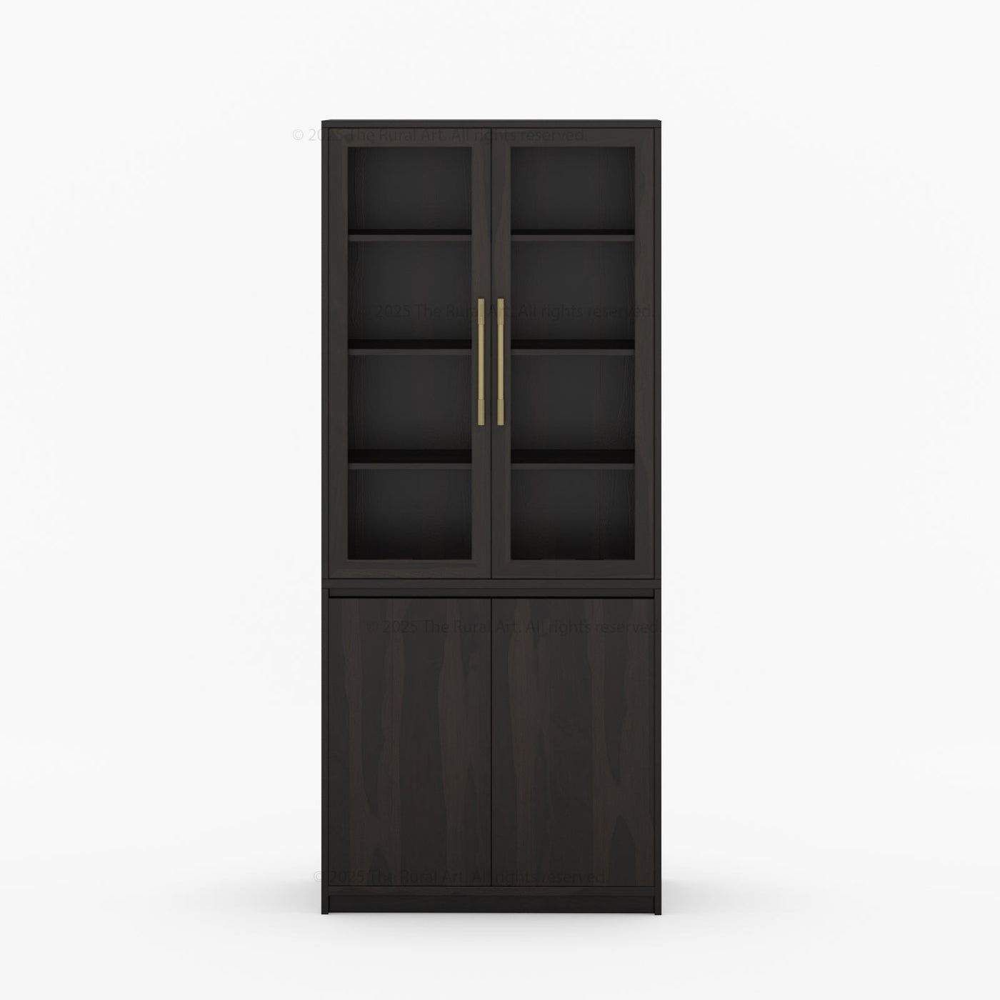 Girtin Solid Wood Wine & Coffee Bar Hutch with White Quartz Countertop - 99” Width - detail view 5