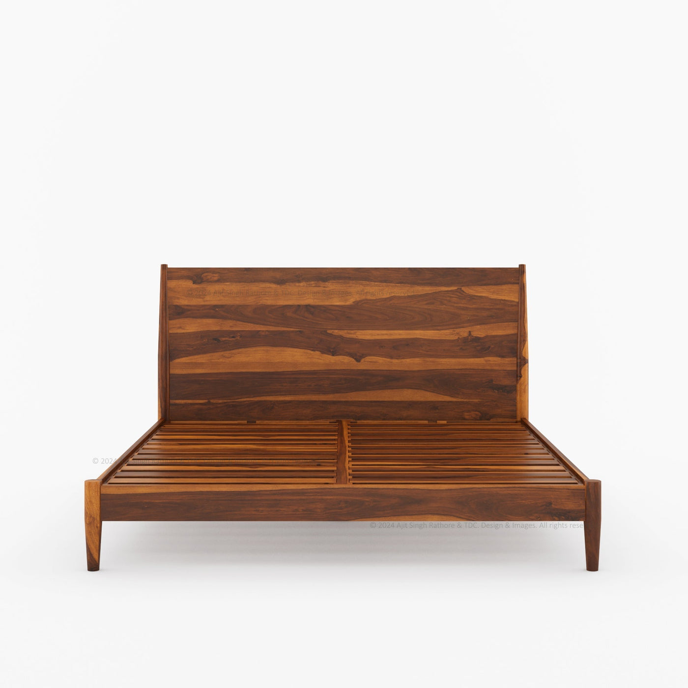 Searcy Solid Wood Platform Bed with Headboard & Slats - detail view 6