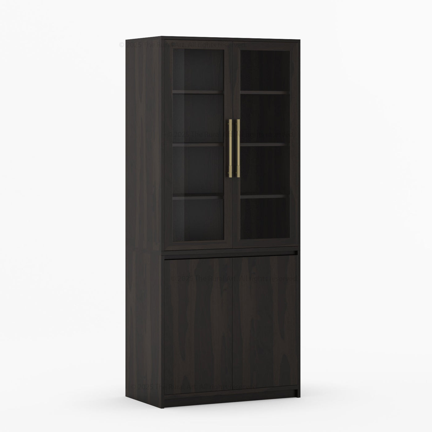 Girtin Solid Wood Wine & Coffee Bar Hutch with White Quartz Countertop - 99” Width - detail view 6
