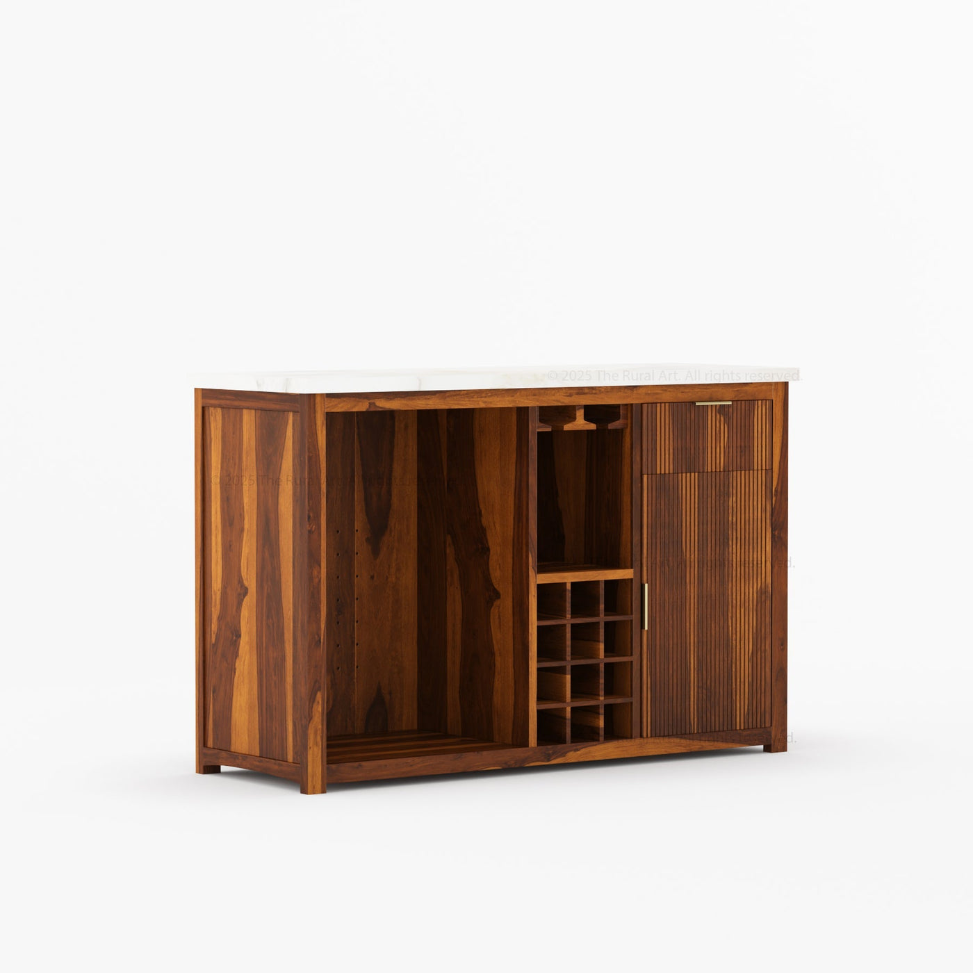Sonoma Modern Black Bar Cabinet with Mini Fridge Space - detail view 31