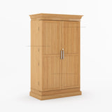 Melinda Solid Wood Bar Cabinet with Storage & Wine Rack