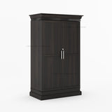 Melinda Solid Wood Bar Cabinet with Storage & Wine Rack