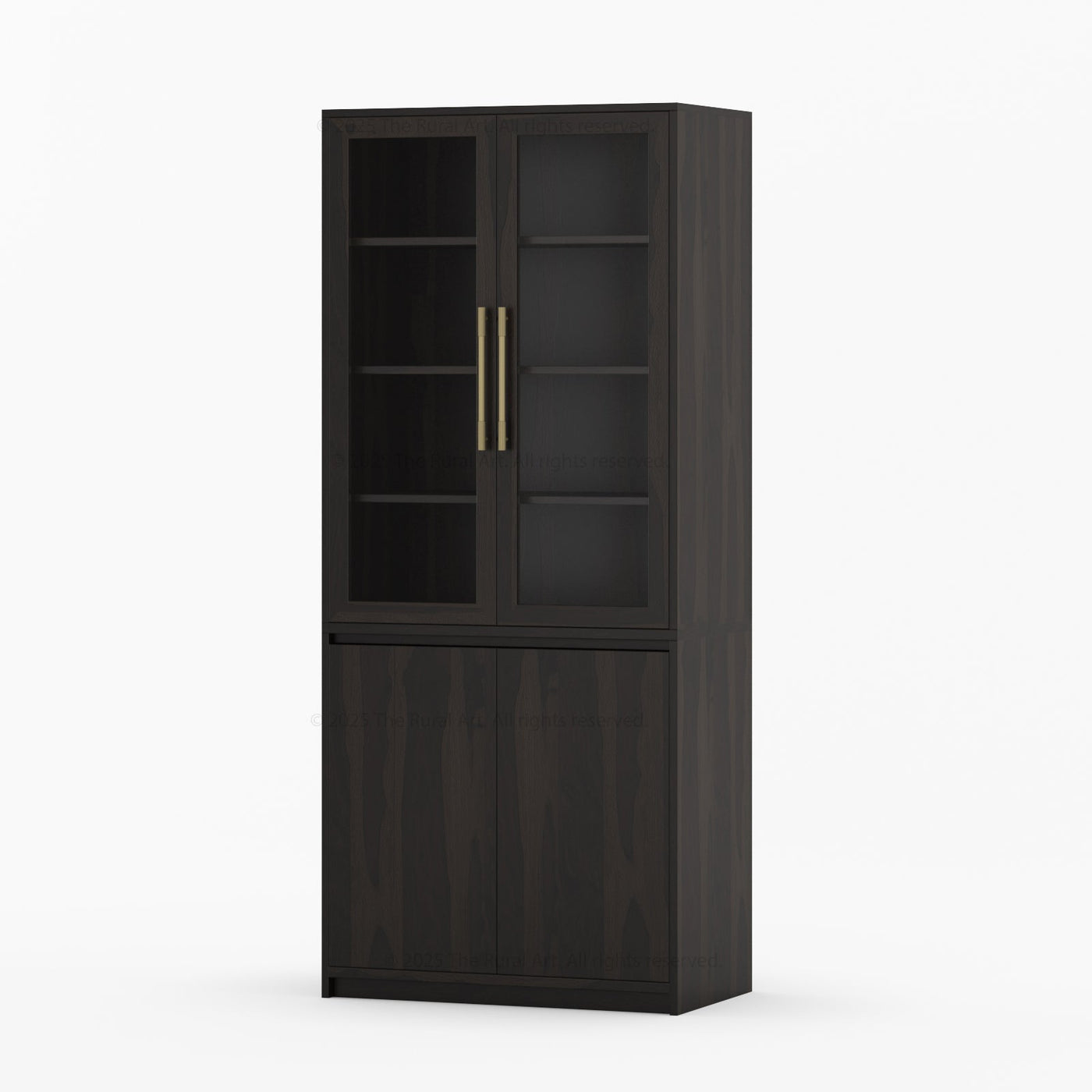 Girtin Solid Wood Wine & Coffee Bar Hutch with White Quartz Countertop - 99” Width - detail view 7