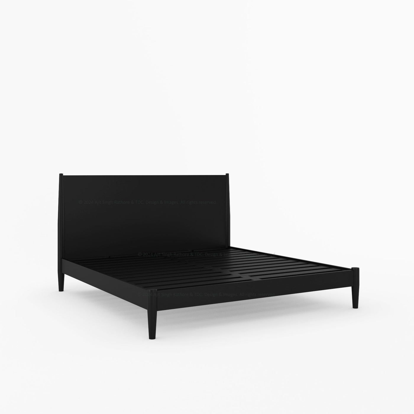 Searcy Solid Wood Platform Bed with Headboard & Slats - detail view 10