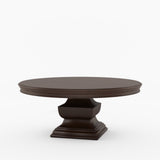 Scottsdale Round Pedestal Solid Wood Dining Table with Sculptural Pedestal