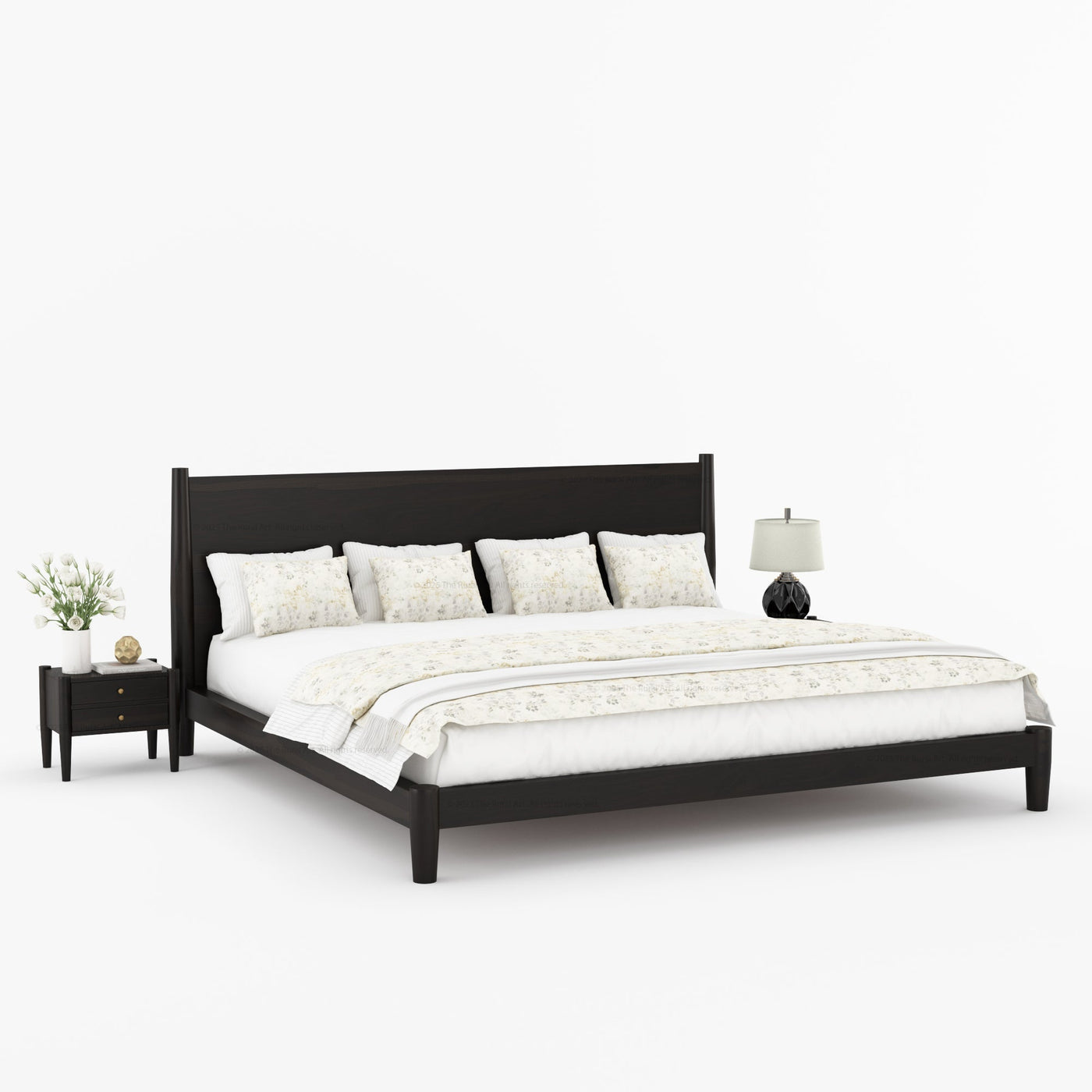 Searcy Solid Wood Platform Bed with Headboard & Slats - detail view 18