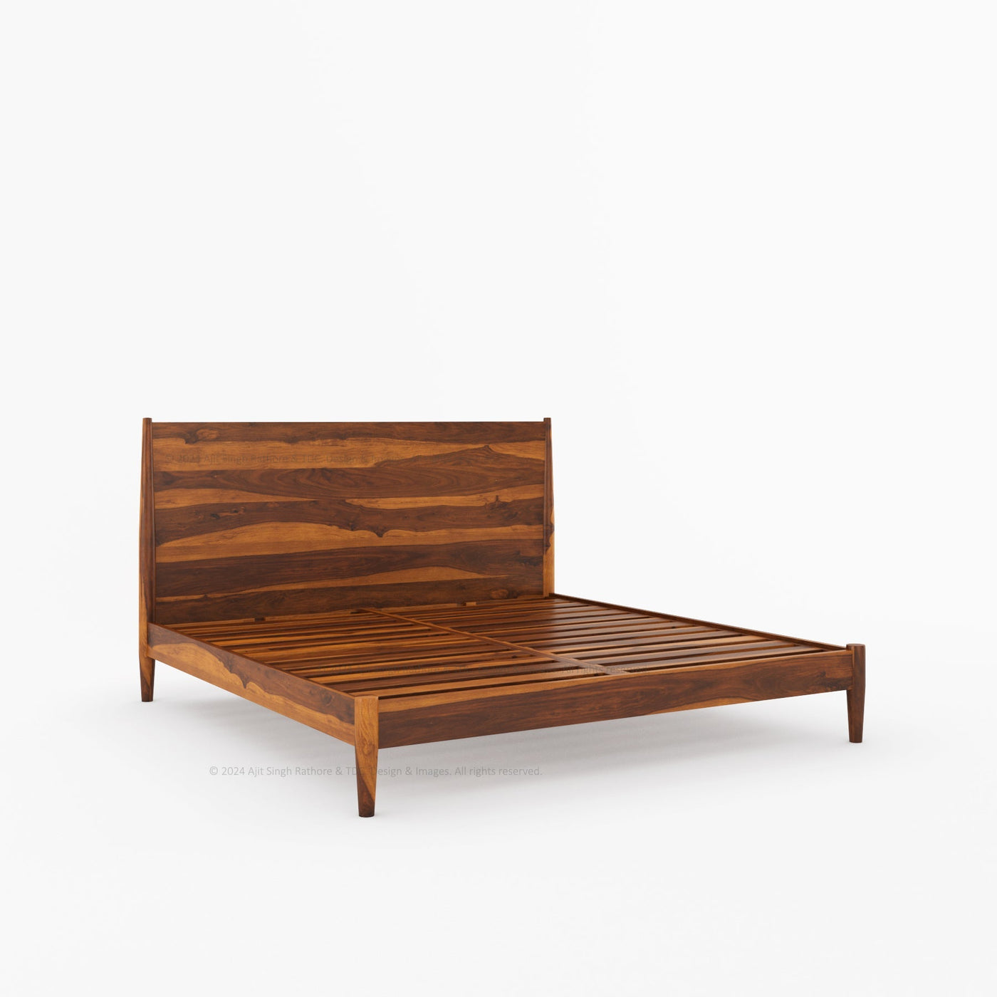 Searcy Solid Wood Platform Bed with Headboard & Slats - detail view 8