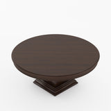 Scottsdale Round Pedestal Solid Wood Dining Table with Sculptural Pedestal