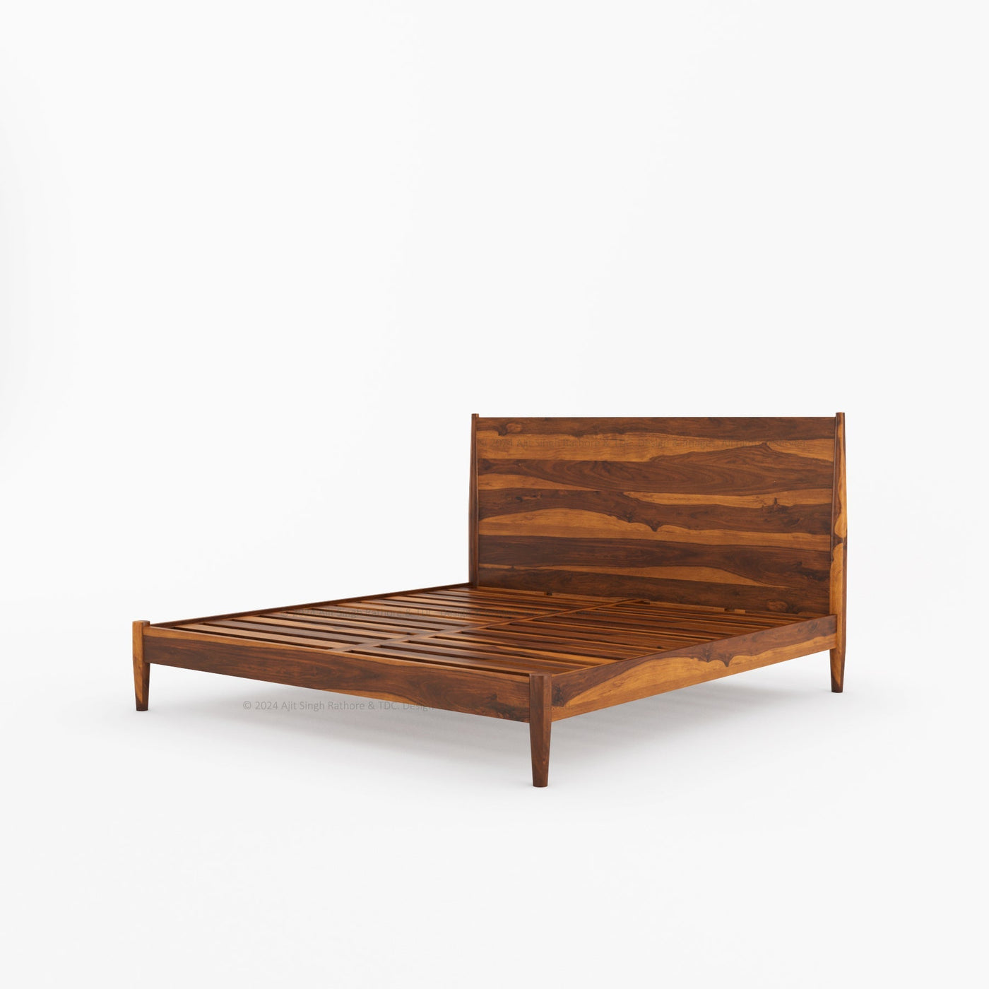 Searcy Solid Wood Platform Bed with Headboard & Slats - detail view 9