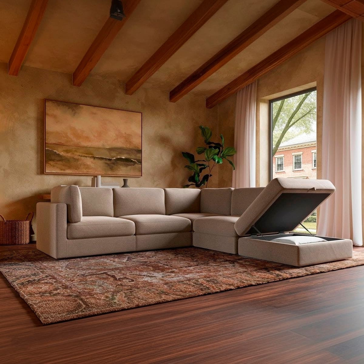 Haven 4 - Pc Modular Sofa with Ottoman - detail view 57