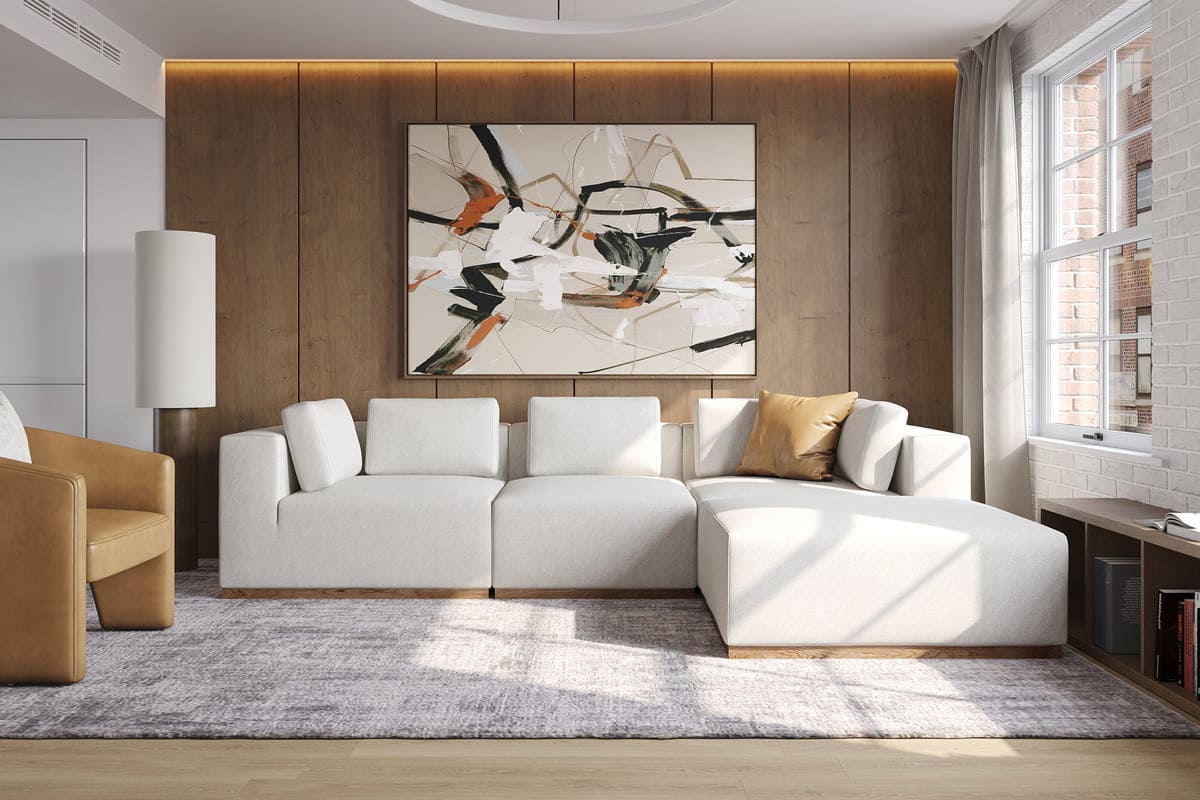 Emerson 3 - Pc Modular Sofa with Ottoman - detail view 15