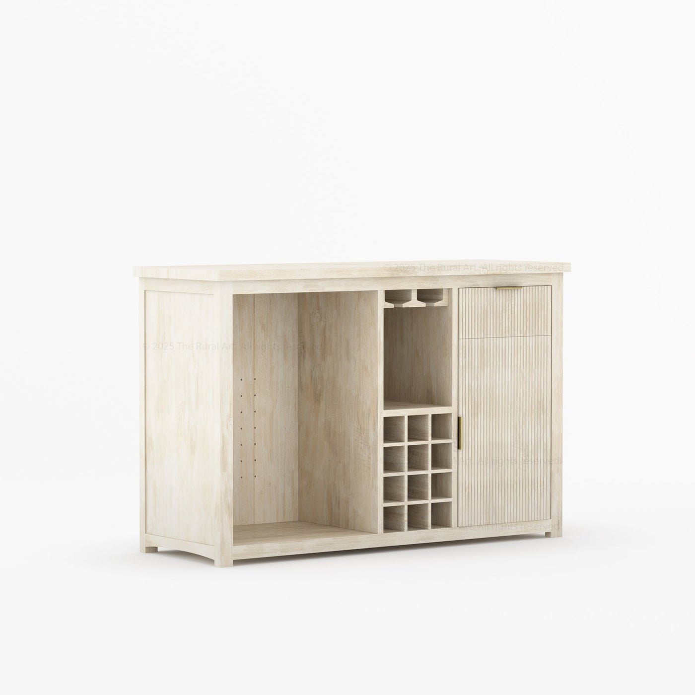 Sonoma Modern Black Bar Cabinet with Mini Fridge Space - detail view 38