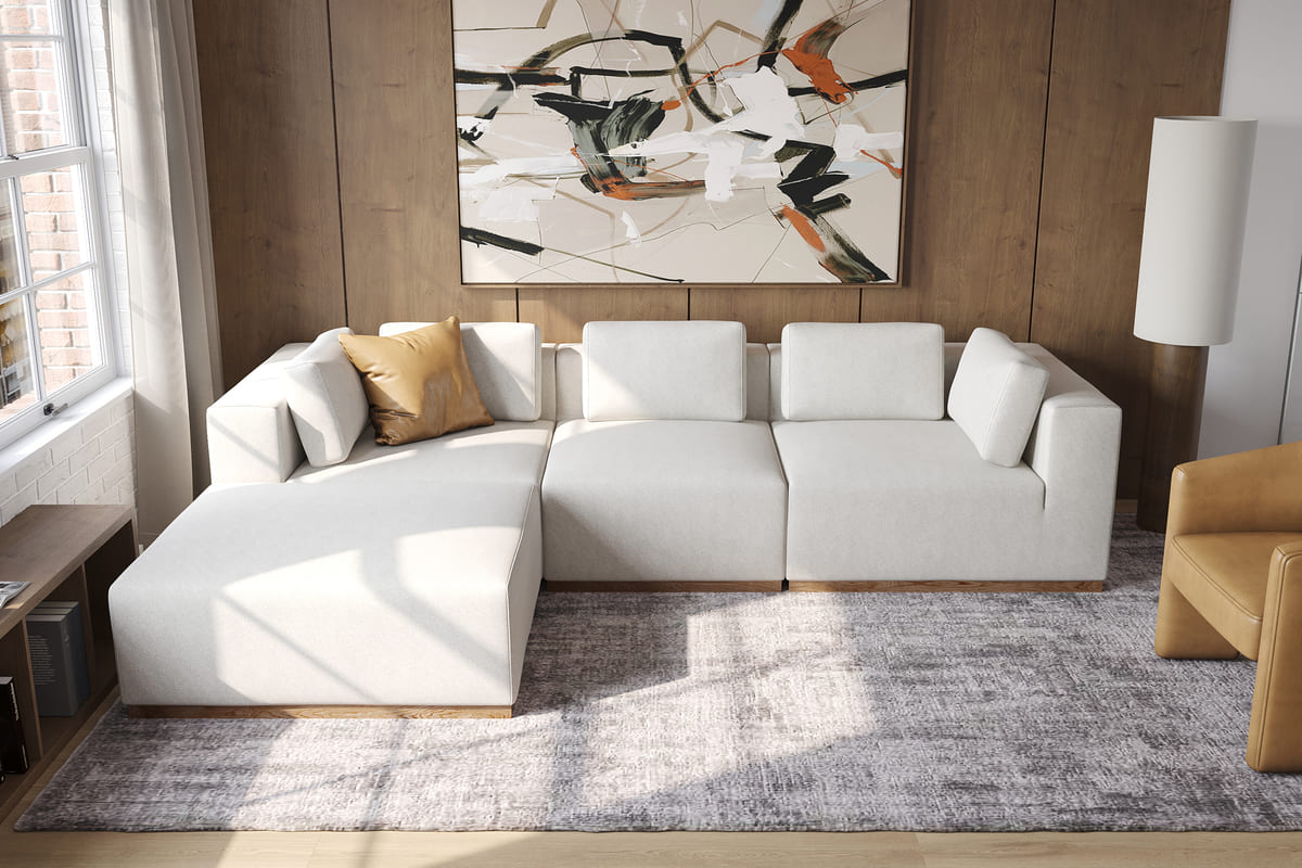 Emerson 3 - Pc Modular Sofa with Ottoman - detail view 3