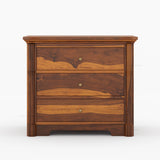 Abilene Solid Wood Three - Drawer Large Nightstand