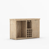 Sonoma Modern Black Bar Cabinet with Mini Fridge Space