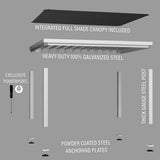 14X12 Windham Modern Steel Pergola with Sail Shade Soft Canopy
