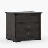 Abilene Solid Wood Three - Drawer Large Nightstand