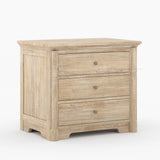 Abilene Solid Wood Three - Drawer Large Nightstand