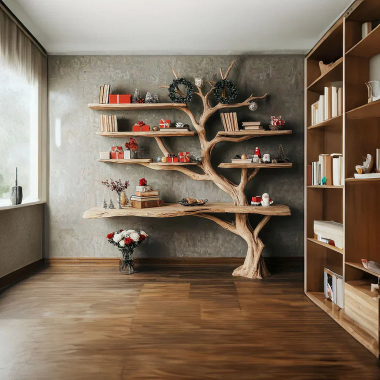 Tree Branch Shelf Xmas Driftwood Bookshelf Sinlcm003