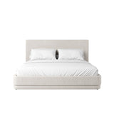 Serene Bed - Minimalist Linen Upholstered