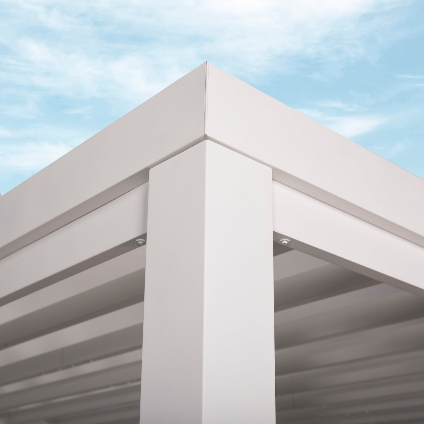 14X10 Windham Modern Steel Pergola with Sail Shade Soft Canopy - detail view 8