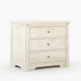 Abilene Solid Wood Three - Drawer Large Nightstand