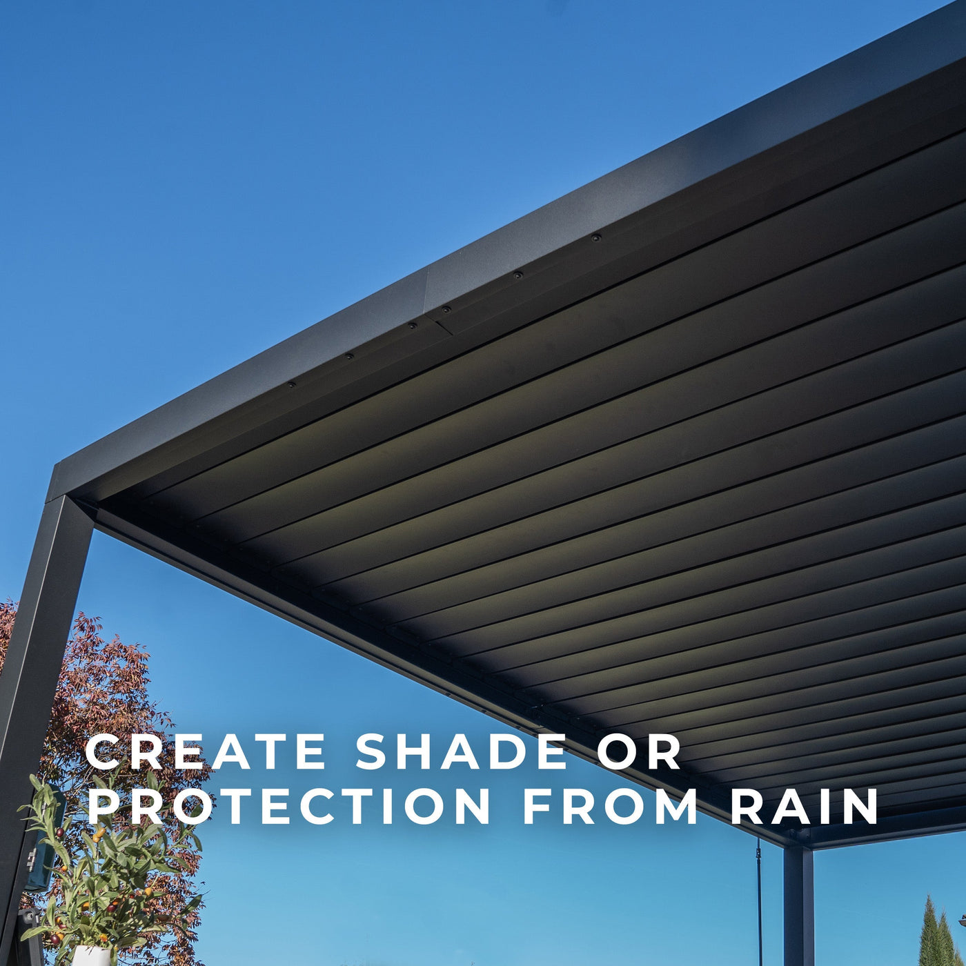 14X10 Sarasota Steel Louvered Pergola - detail view 6