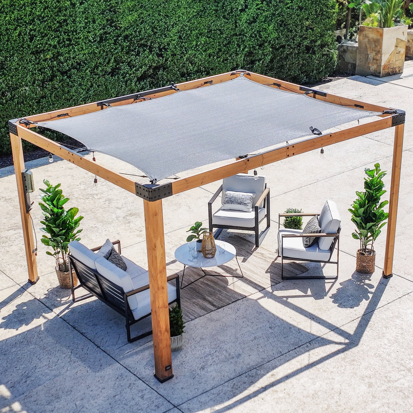 12X10 Brendan Sail Shade Pergola - detail view 11