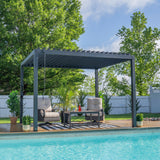 12X10 Sarasota Steel Louvered Pergola