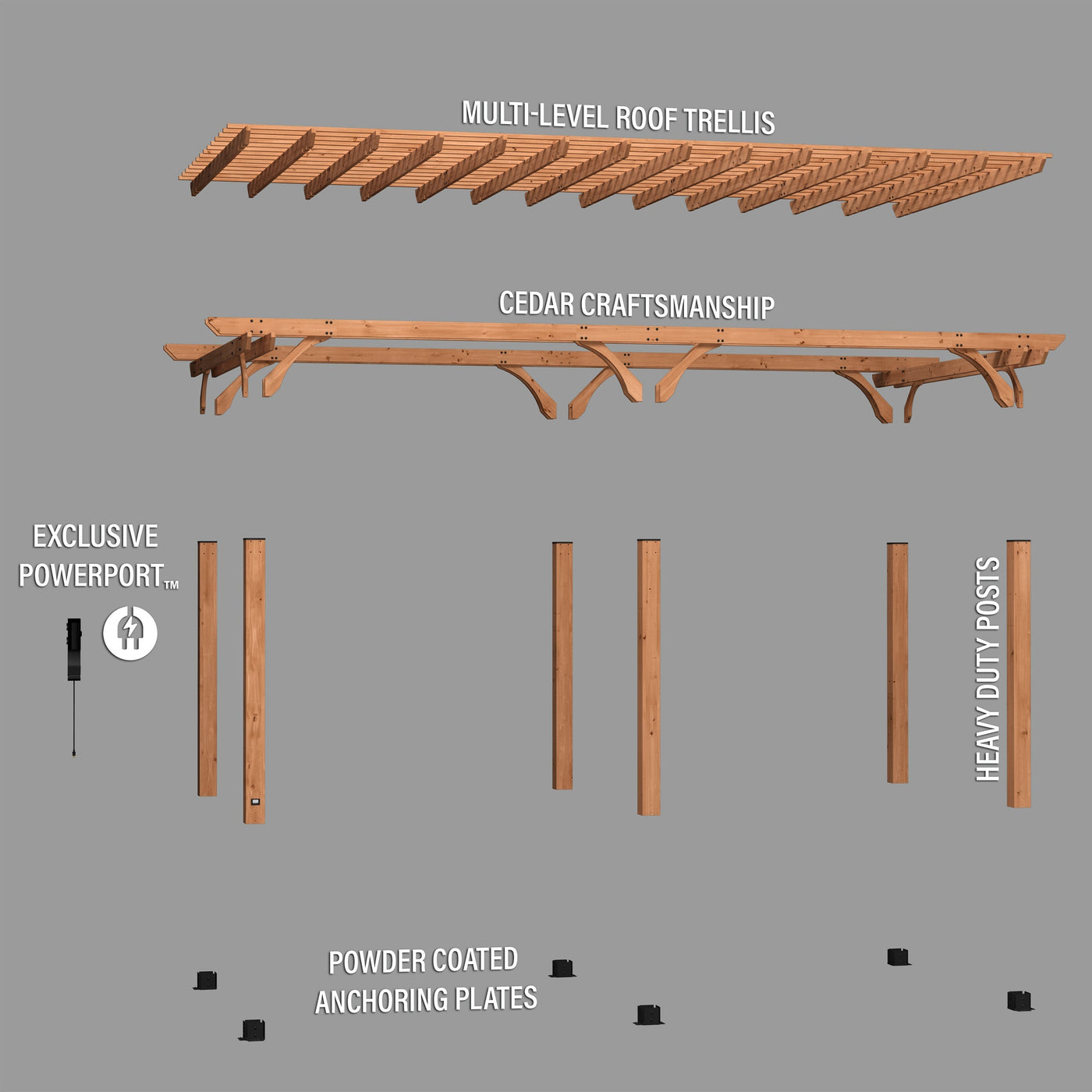 24X12 Beaumont Pergola - detail view 11