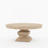 Scottsdale Round Pedestal Solid Wood Dining Table with Sculptural Pedestal