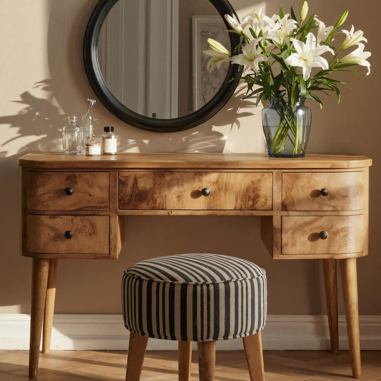 Handmade Vanity Table with Drawers for Bedroom - alternate view