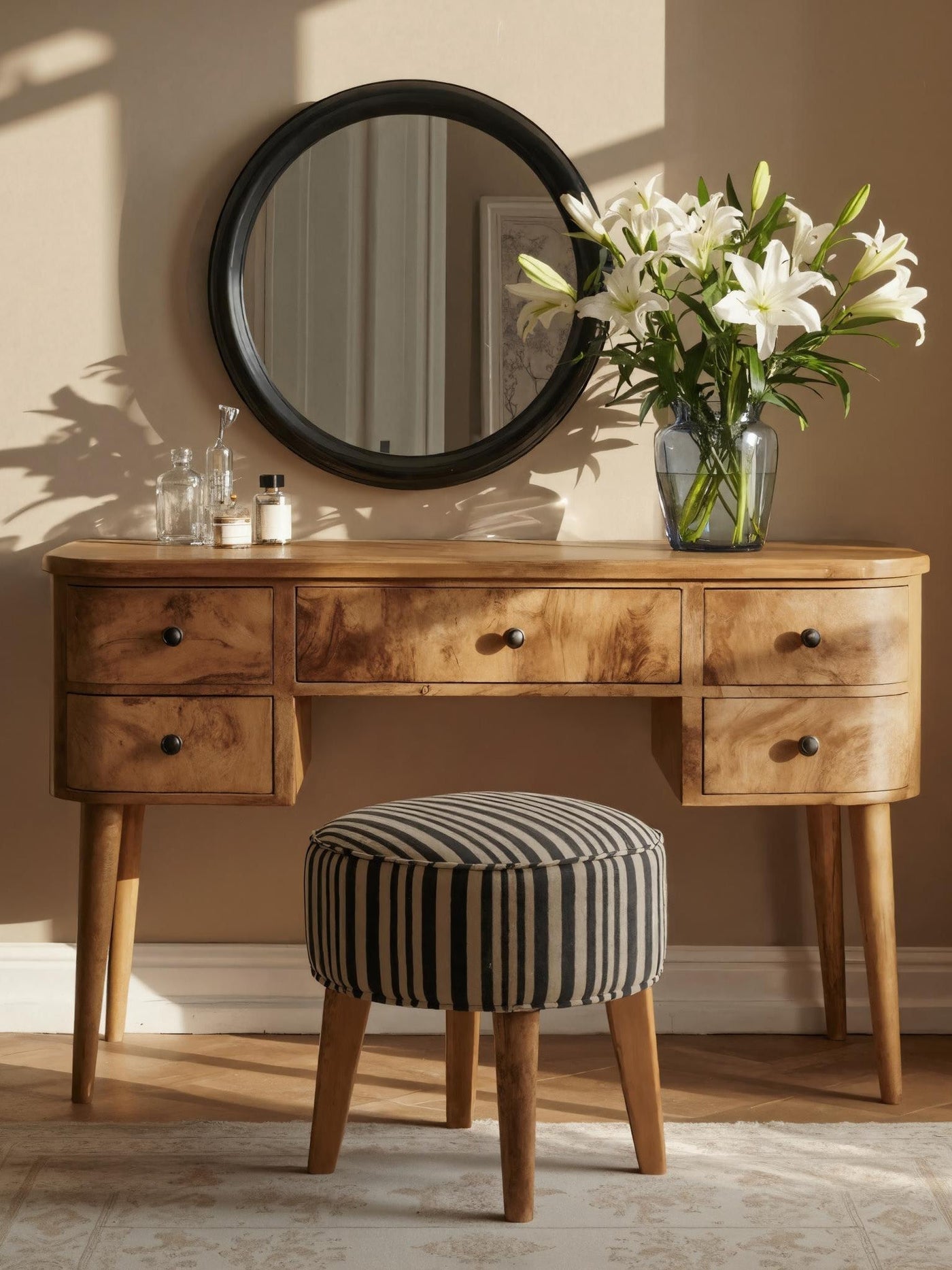 Handmade Vanity Table with Drawers for Bedroom - alternate view