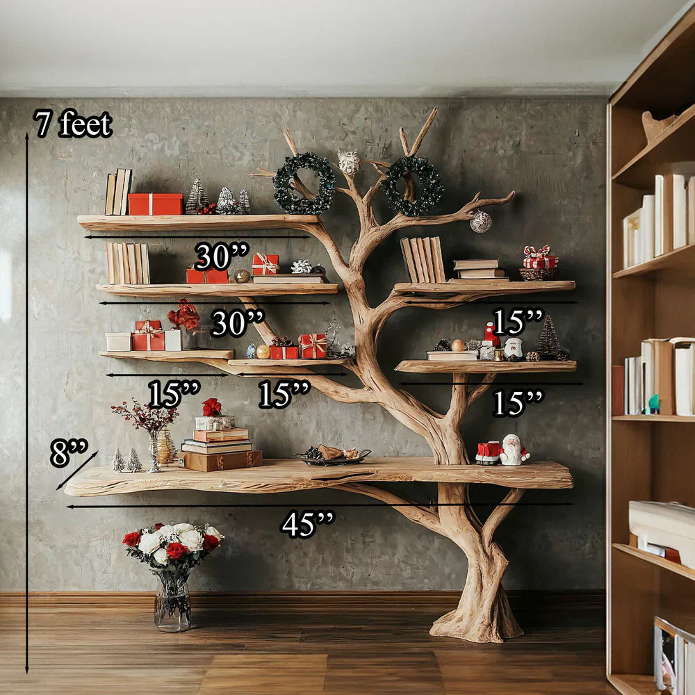 Tree Branch Shelf Xmas Driftwood Bookshelf Sinlcm003 - detail view 4