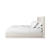 Serene Bed - Minimalist Linen Upholstered