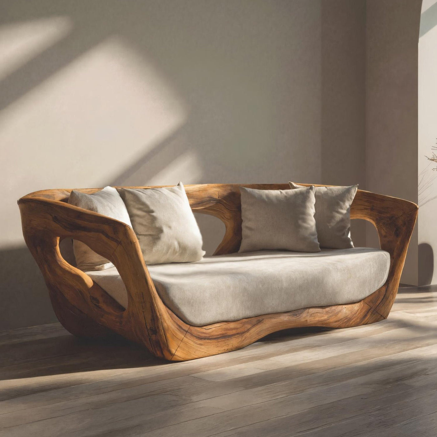 Modern Sculpted Sofa for Living Room Decor - alternate view
