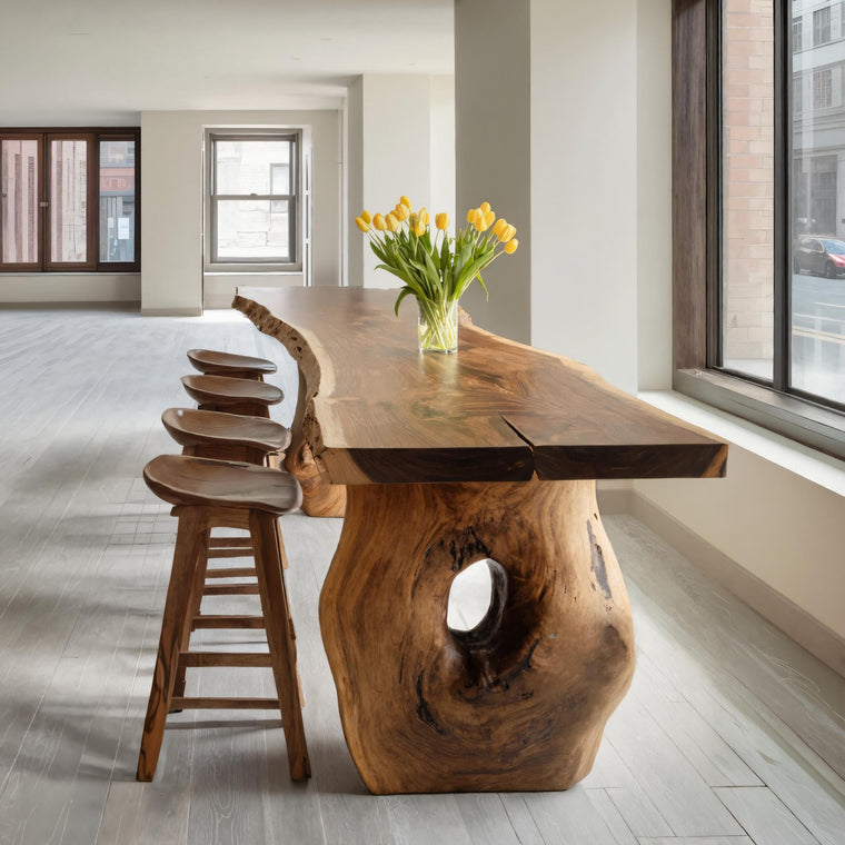 Modern Live Edge Dining Table for Dining Room