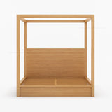Orlando Solid Wood Canopy Platform Bed with Tall Headboard