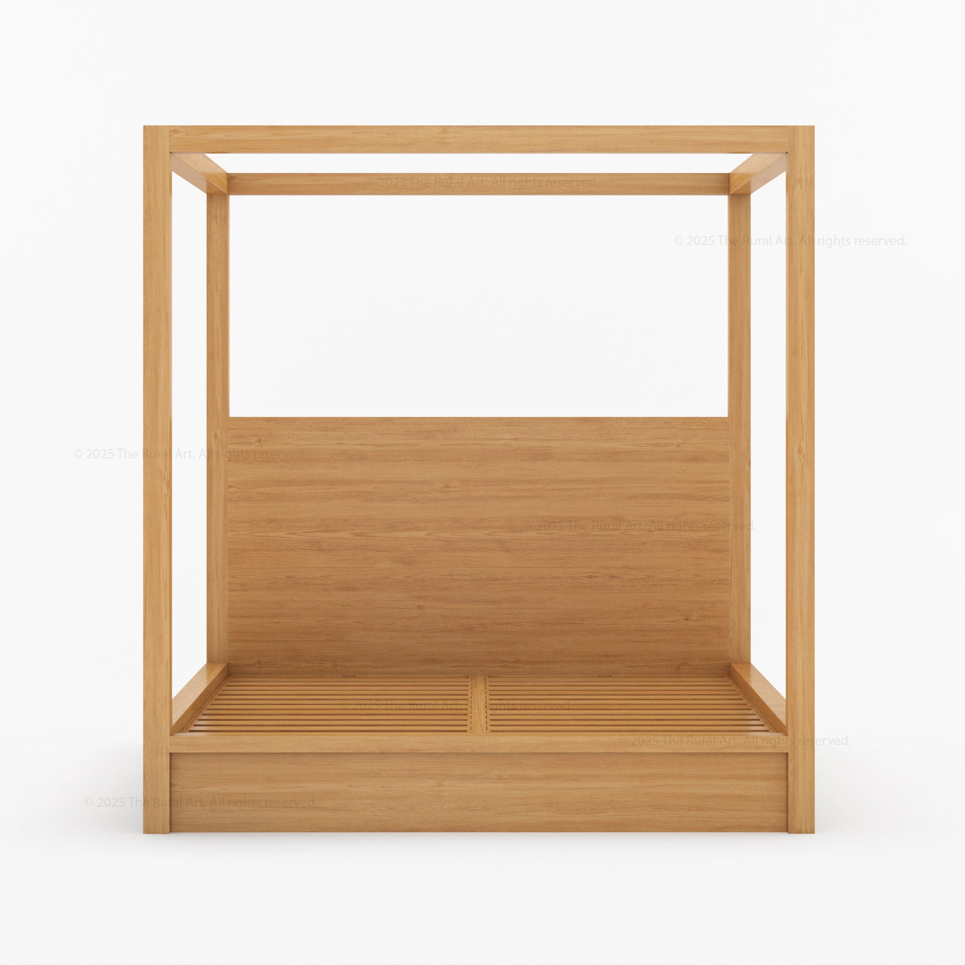 Orlando Solid Wood Canopy Platform Bed with Tall Headboard - detail view 4