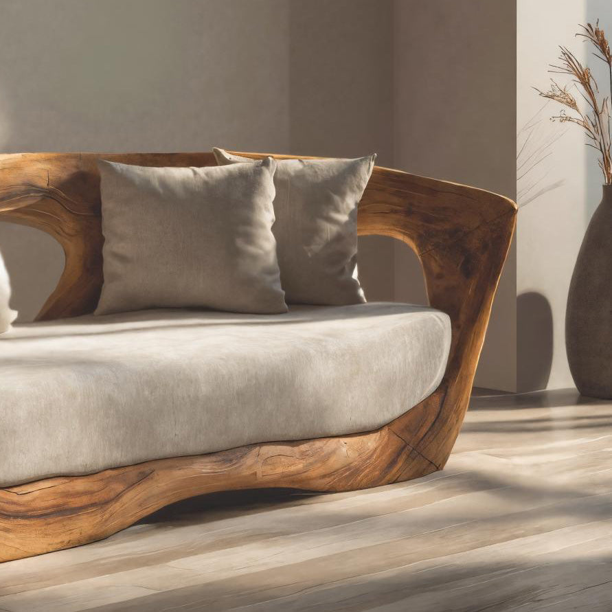Modern Sculpted Sofa for Living Room Decor - detail view 4