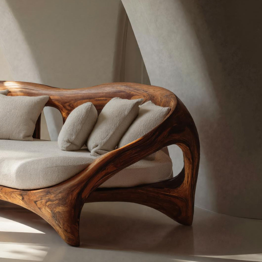 Organic Curved Sofa for Living Room Furniture - detail view 4