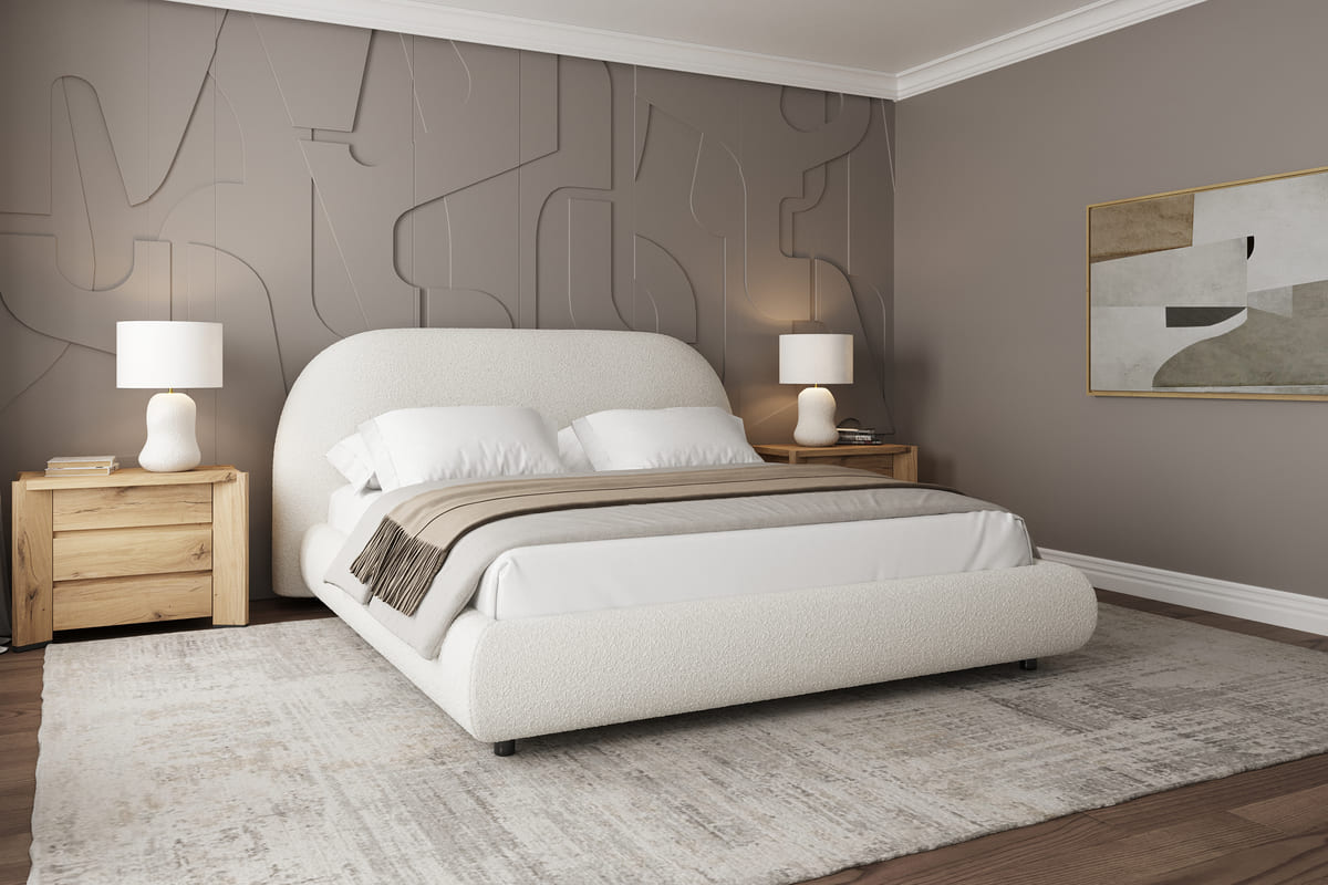 Stella Storage Bed - Boucle Contemporary - detail view 4