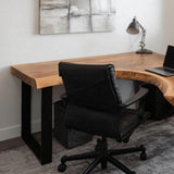 Modern Live Edge L Shaped Desk for Home Workspace