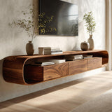 Organic Modern Floating Tv Console for Living Room