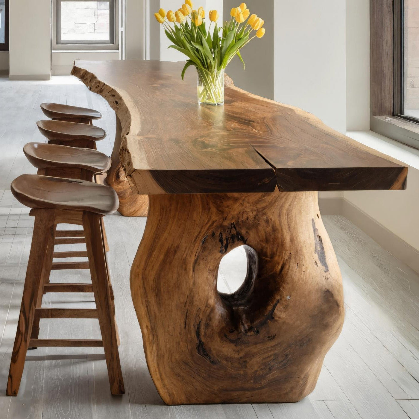 Modern Live Edge Dining Table for Dining Room - alternate view