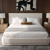 Serene Bed - Minimalist Linen Upholstered