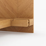 Hollywood Teakwood Floating Bed with End Tables